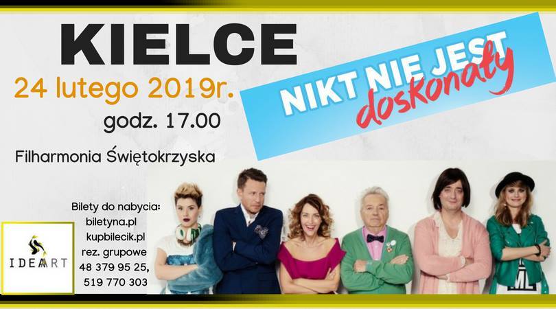 Spektakl komediowy "Nikt nie jest doskonały" w Kielcach