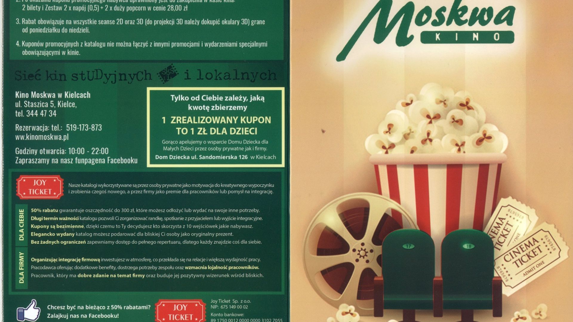 Oferta Katalogu do Kina Moskwa JOY TICKET