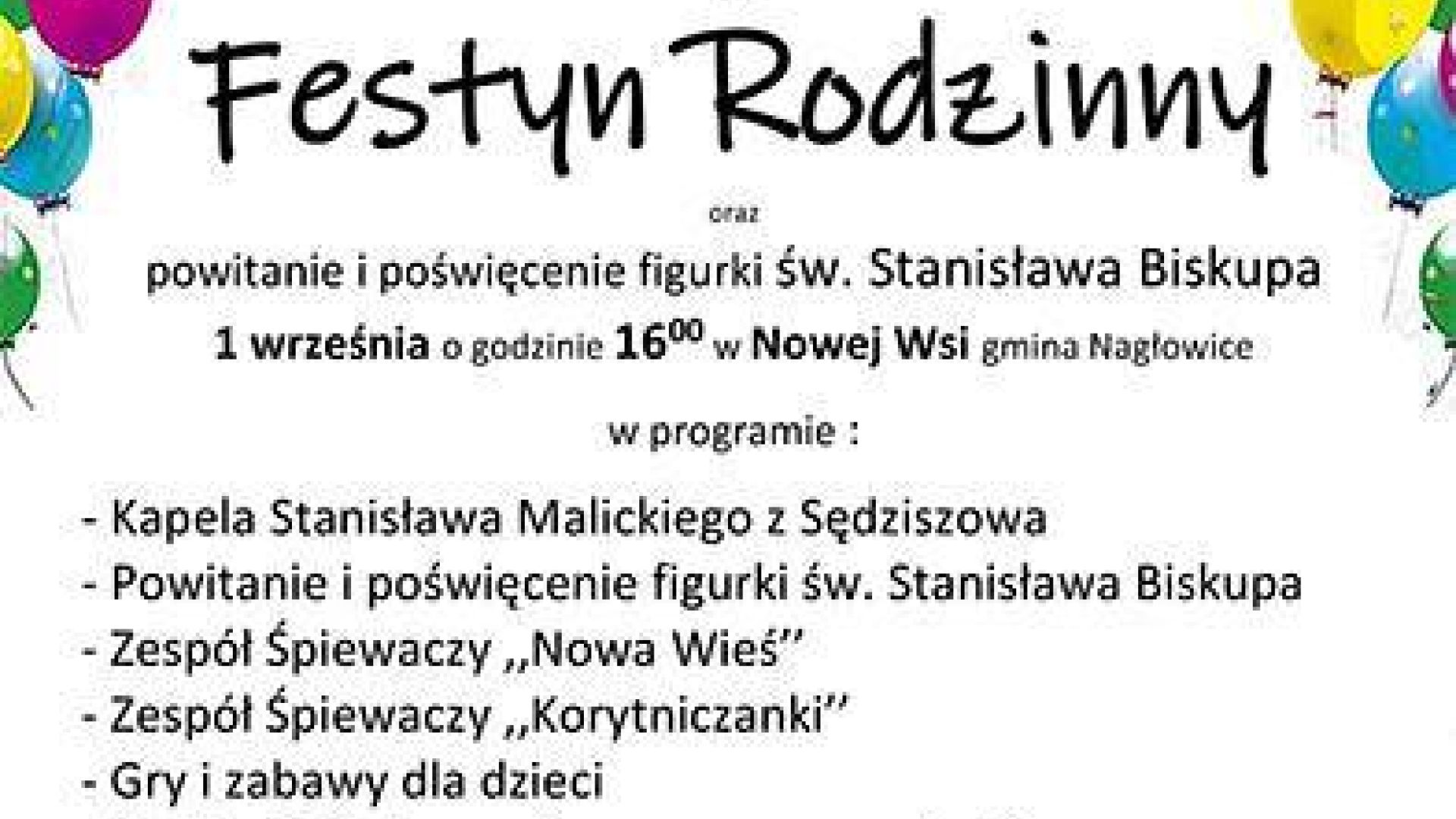 Festyn Rodzinny w gminie Nagłowice