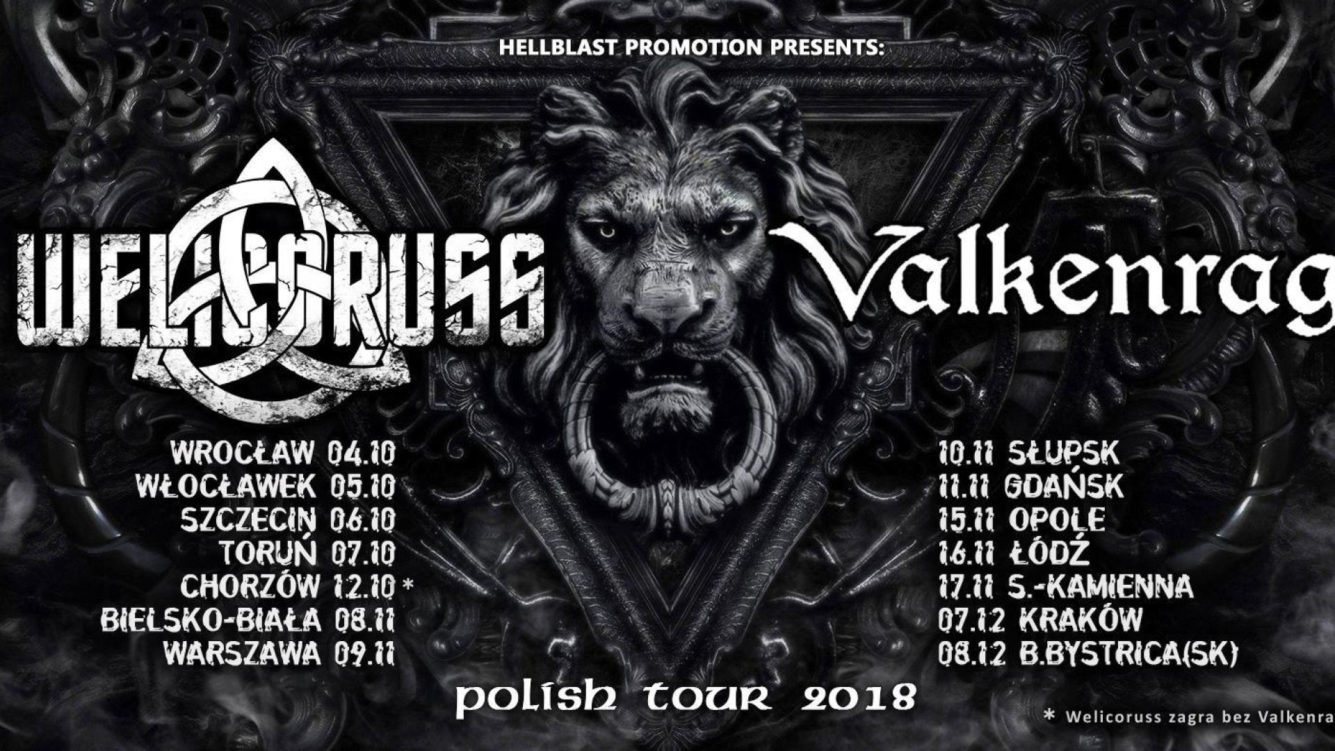 Welicoruss /RU/, Valkenrag /PL/ + Merkfolk - koncert w klubie Semafor