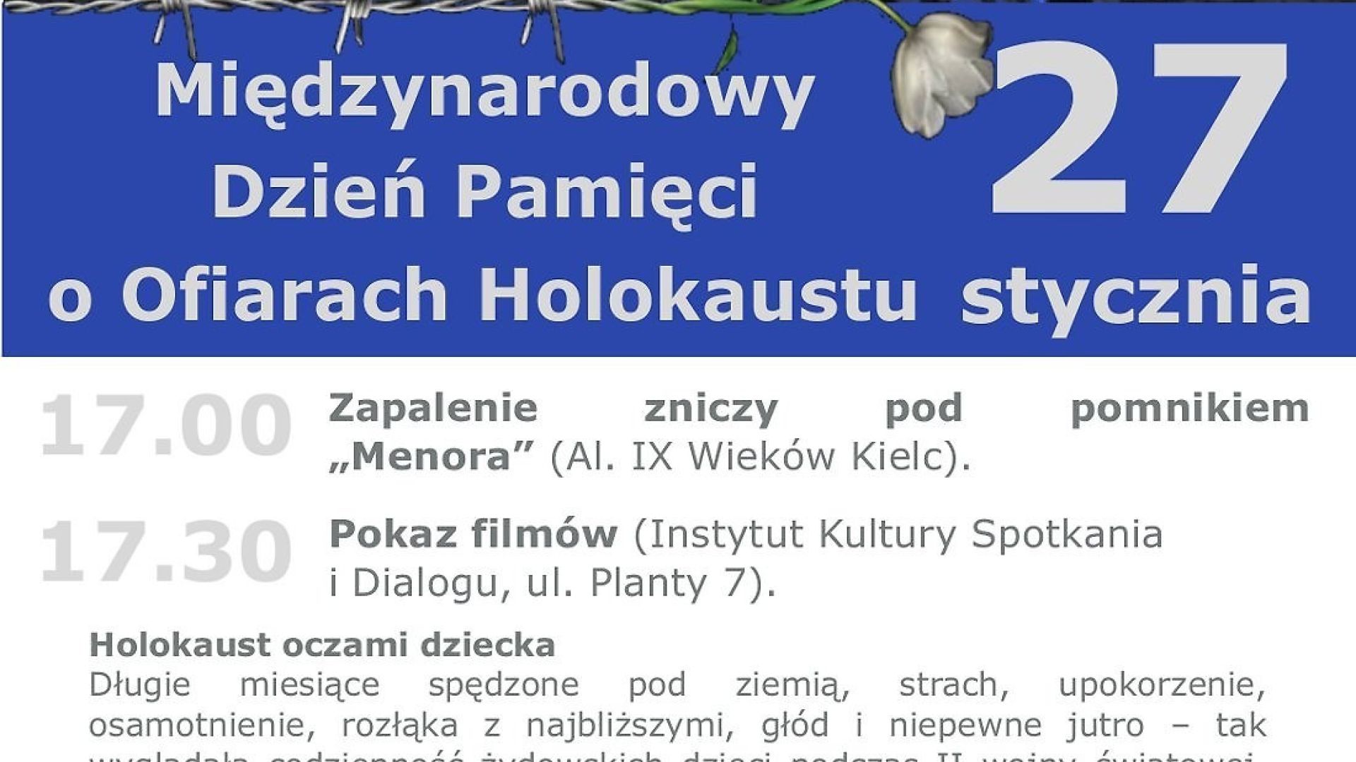 Międzynarodowy Dzień Pamięci o ofiarach Holokaustu