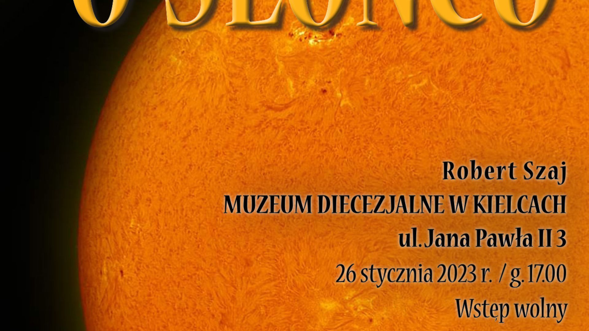 Spotkanie "O Słońcu" w Muzeum Diecezjalnym w Kielcach