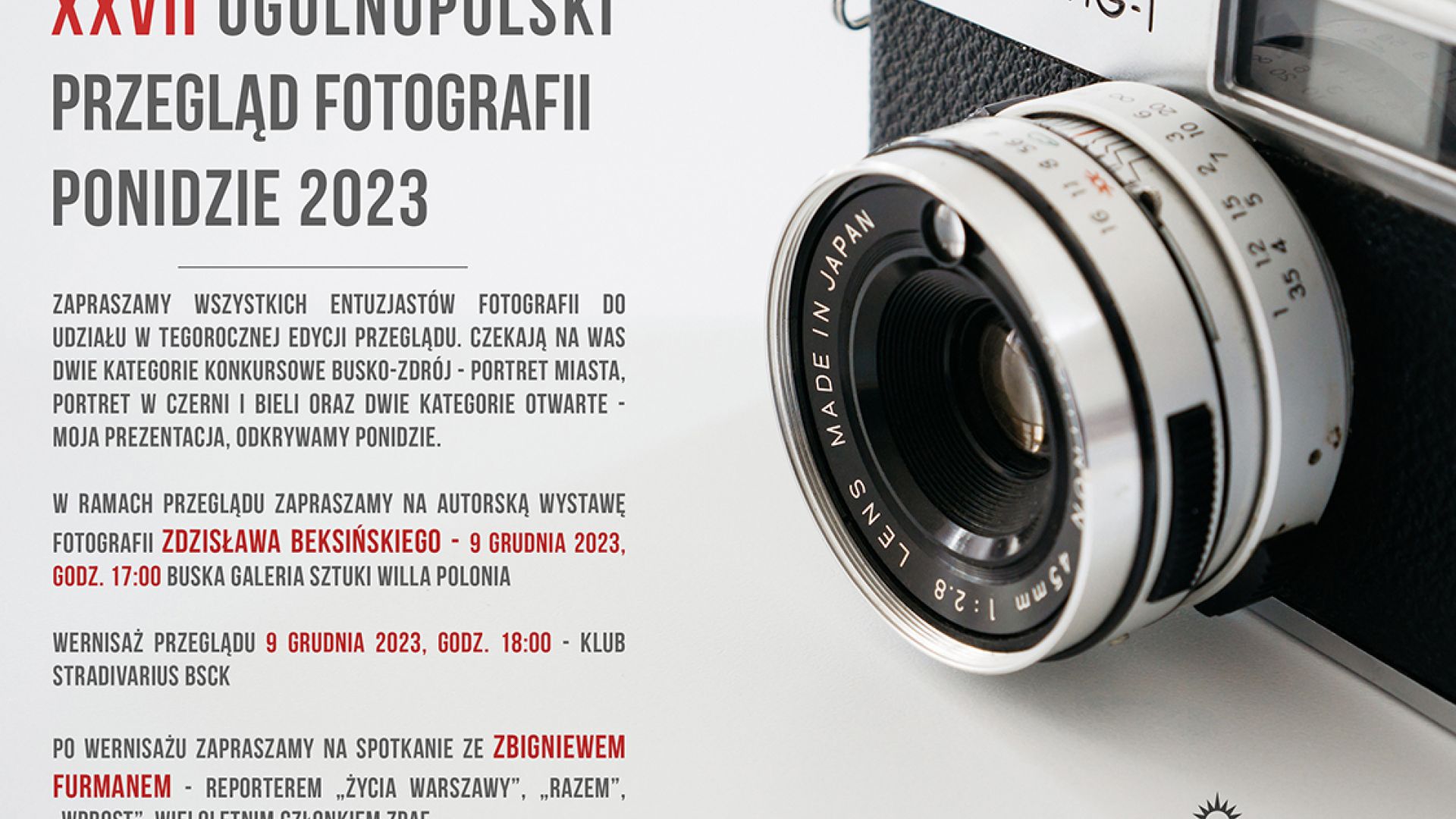 XXVII Ogólnopolski Przegląd Fotografii Ponidzie 2023