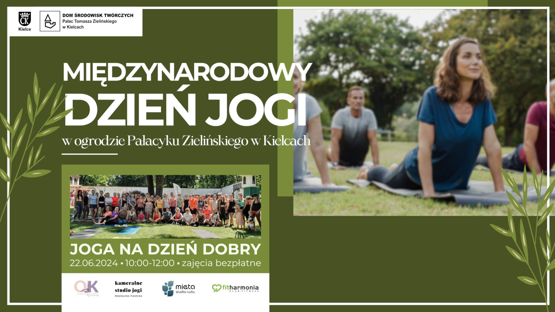 Międzynarodowy Dzień Jogi w Pałacyku Zielińskiego