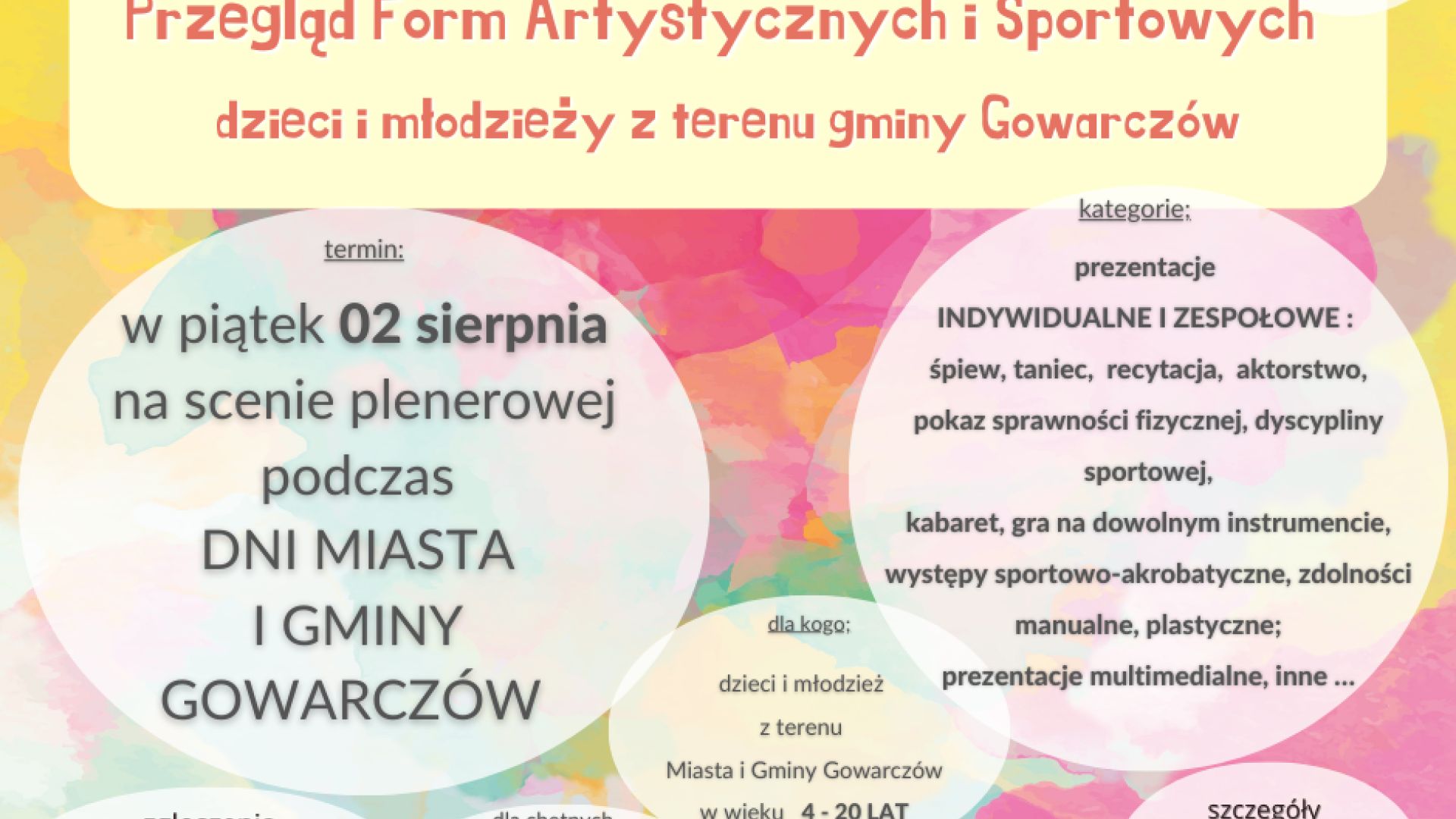 Finał Przeglądu Form Artystycznych w Gowarczowie