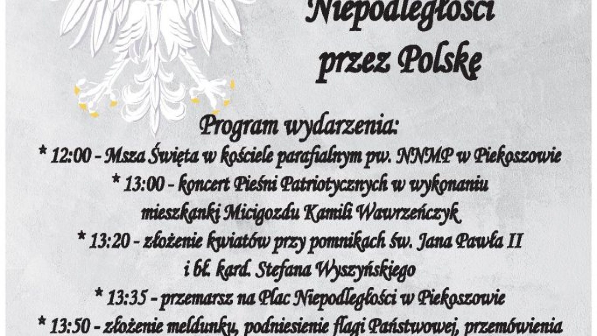 Święto Niepodległości w Piekoszowie
