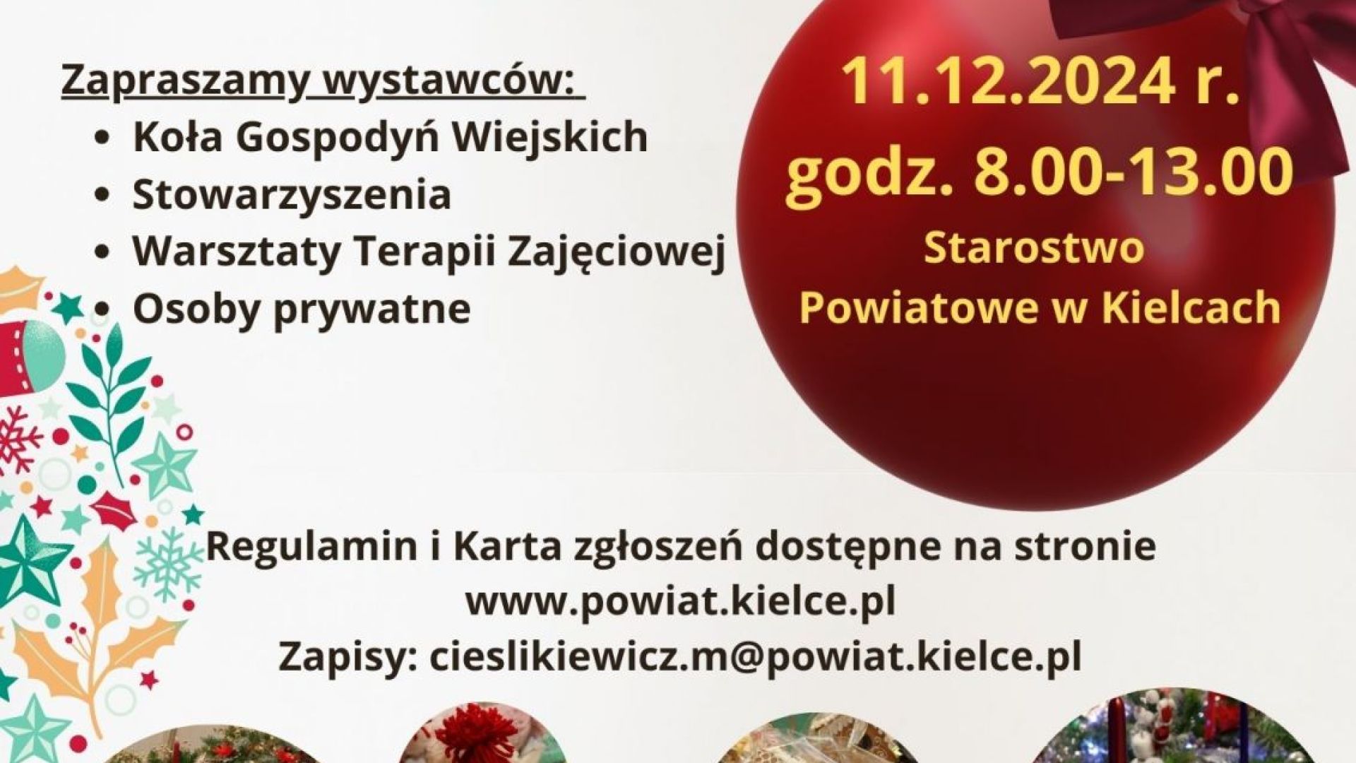 Kiermasz Bożonarodzeniowy w Starostwie Powiatowym