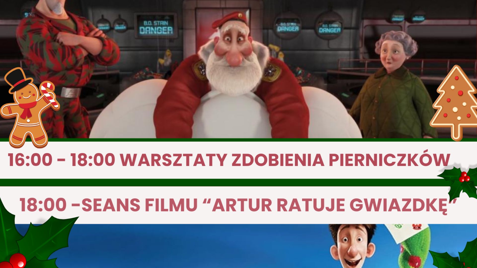 Mikołajki w Szklanym Domu - warsztaty, seans filmowy i spotkanie z Mikołajem