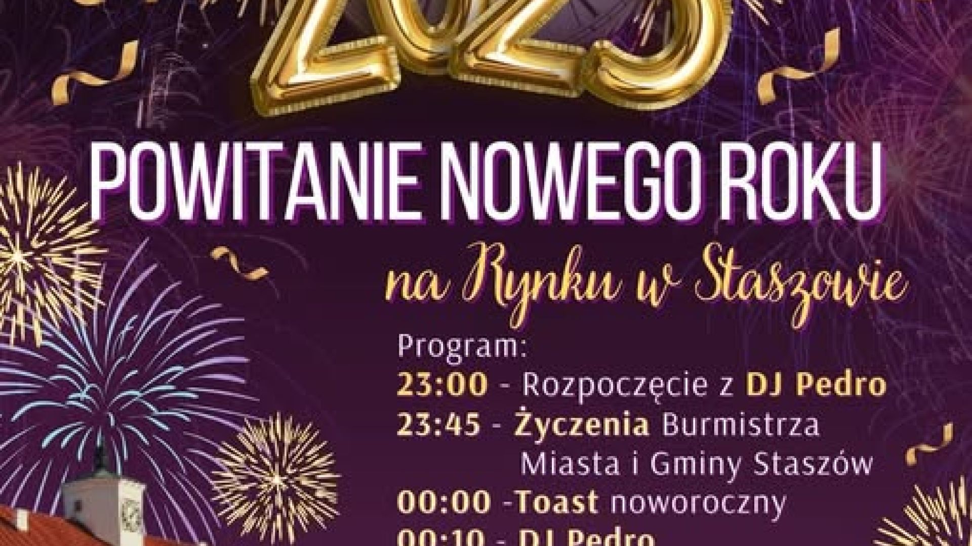 Powitanie Nowego Roku na Rynku w Staszowie