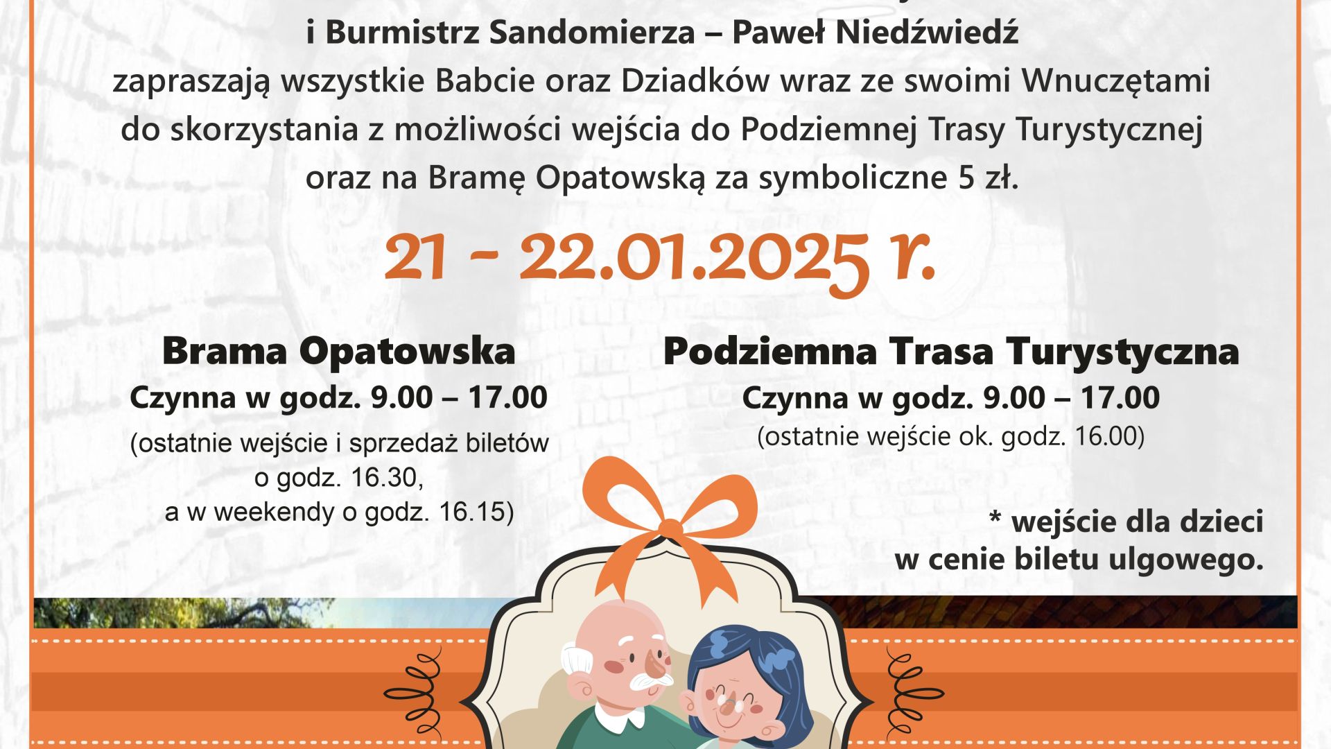 Prezent dla Babci i Dziadka - bilety do atrakcji turystycznych za 5 zł