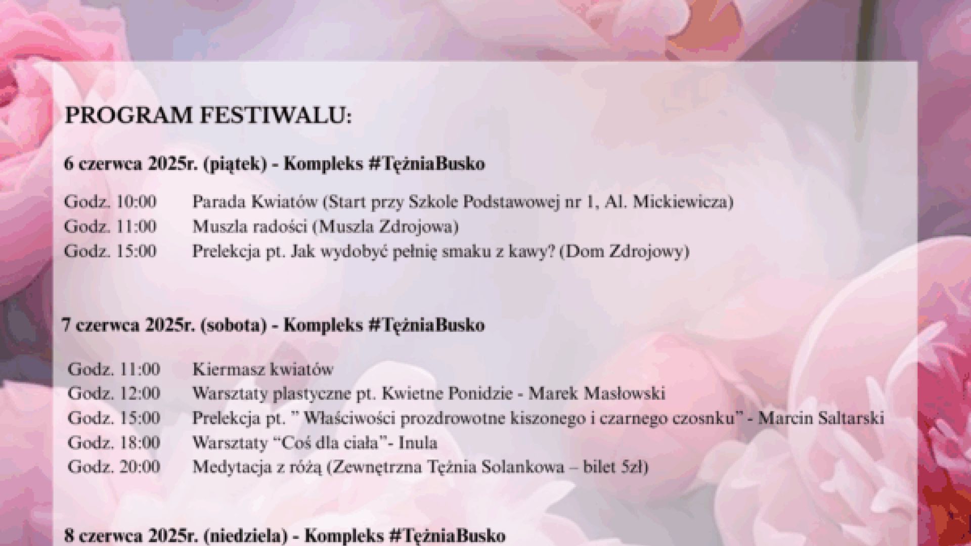 Festiwal Kwiatów 2025 w Kielcach