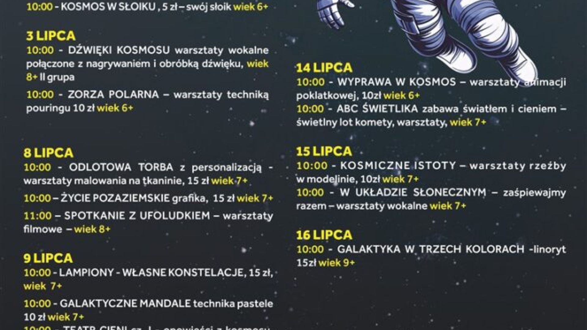 Kosmiczne lato z kulturą w Pińczowie