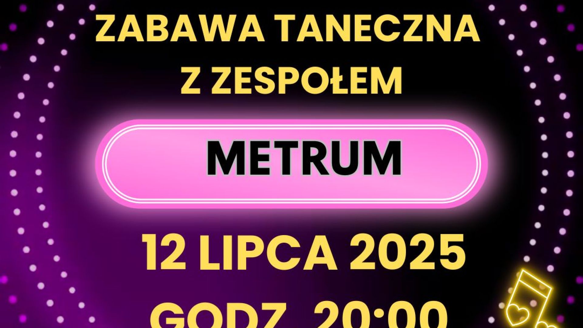 Zabawa taneczna z zespołem Metrum w Chmielniku