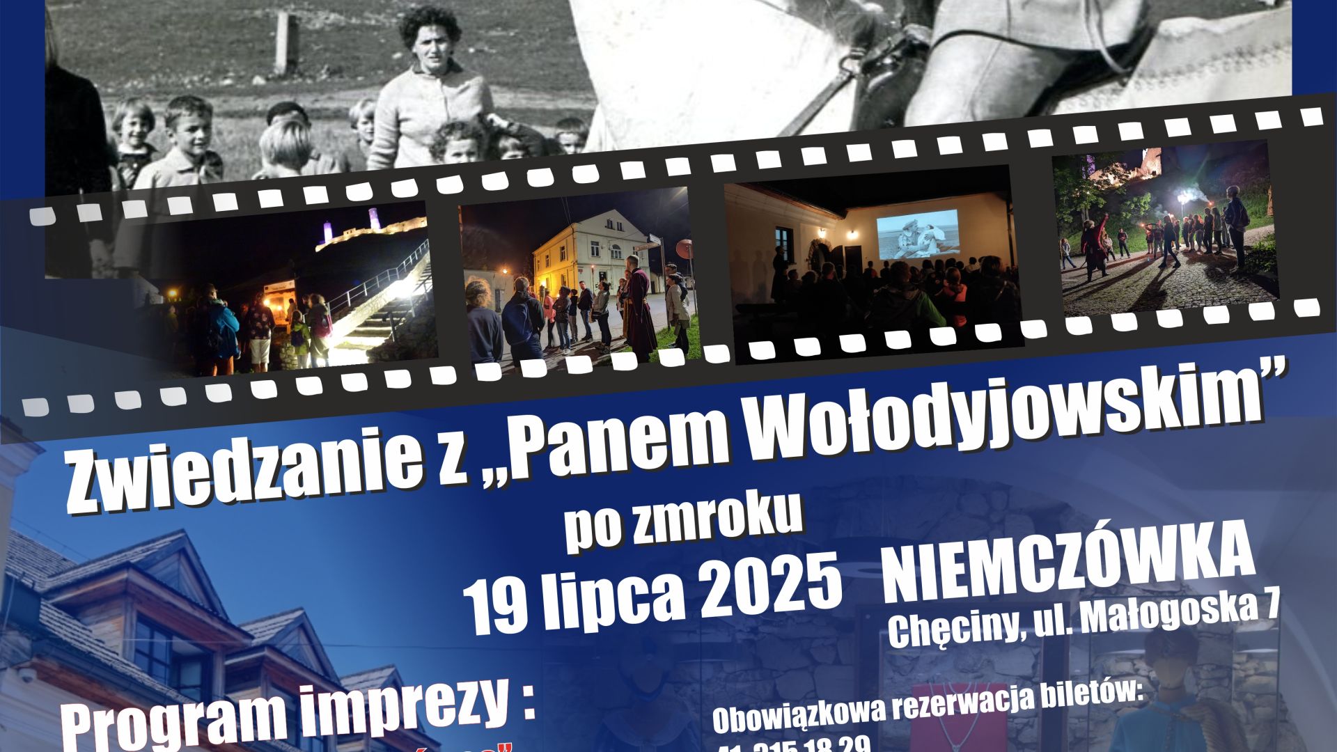 Zwiedzanie z Panem Wołodyjowskim po zmroku w Chęcinach