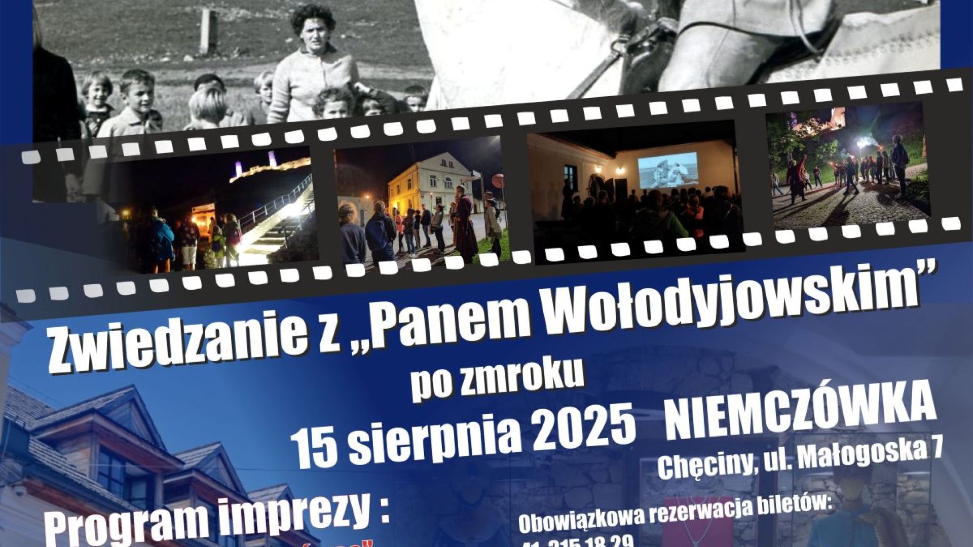 Zwiedzanie z "Panem Wołodyjowskim" po zmroku w Chęcinach