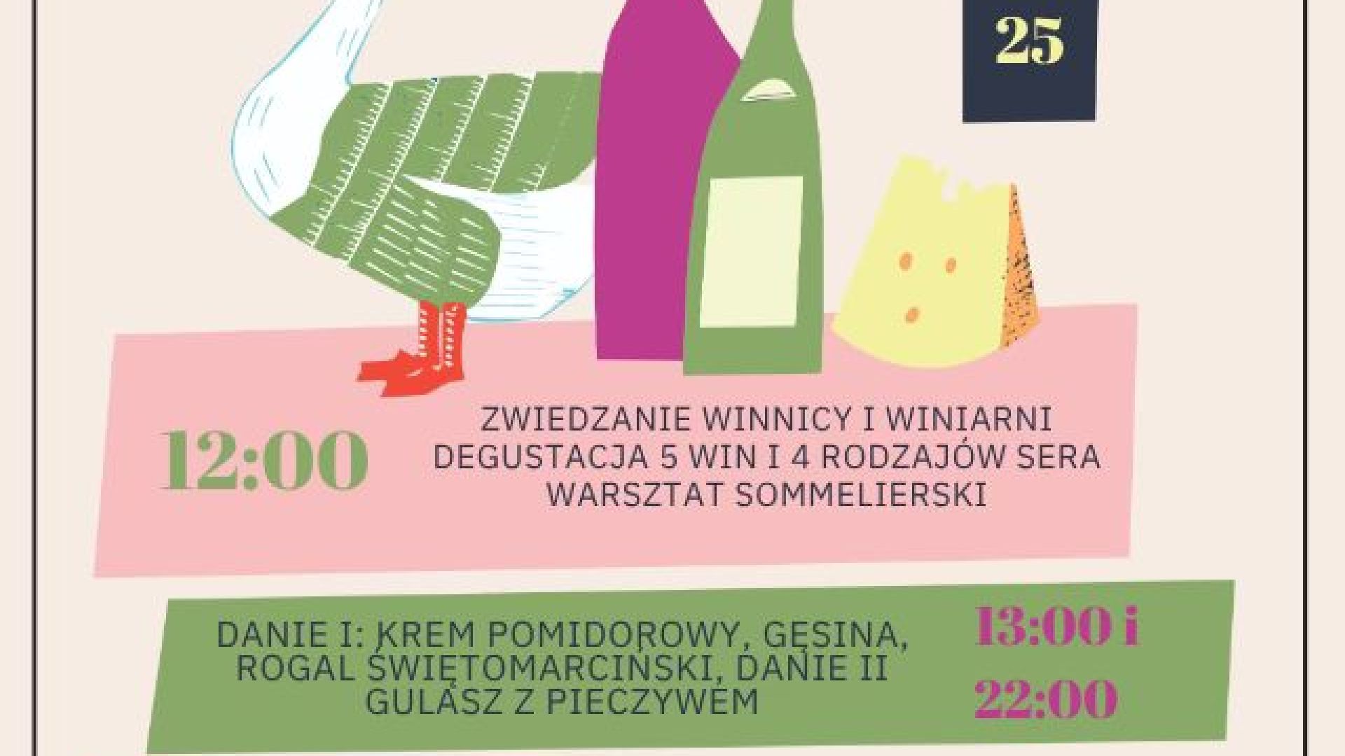 Młode wino i gęsina w Winnicy Sandomierskiej