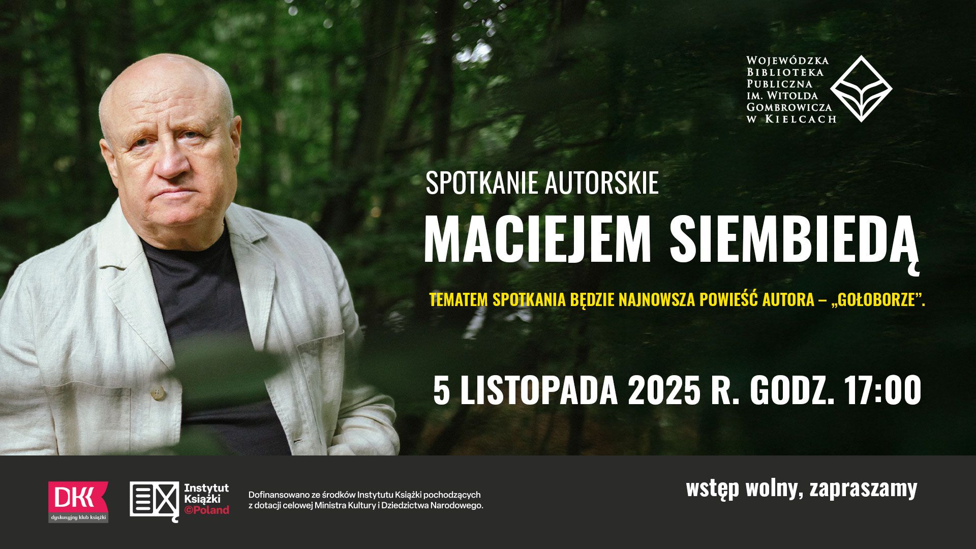 Spotkanie autorskie z Maciejem Siembiadą w Kielcach