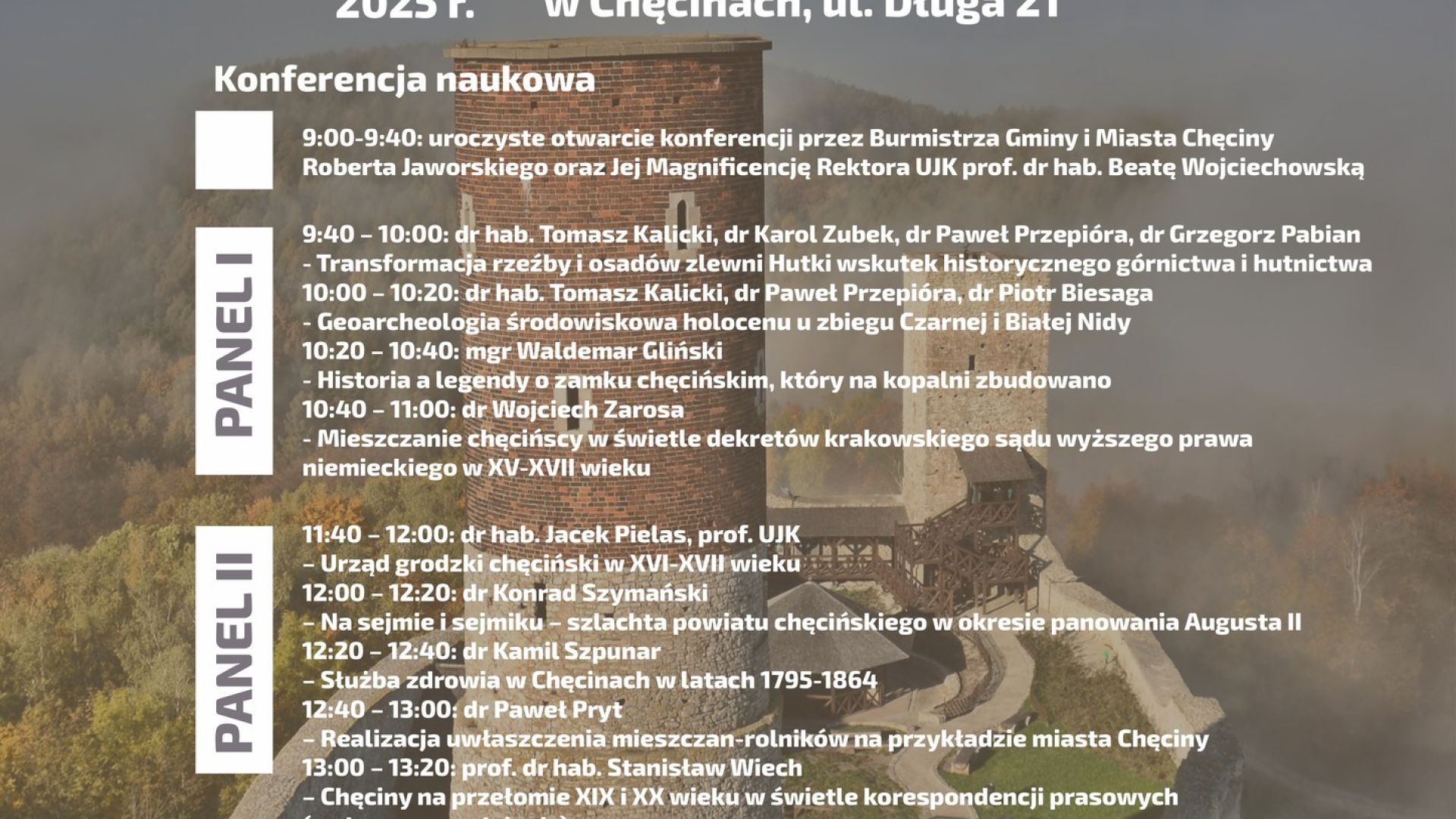 Konferencja naukowa "Chęciny: 700 lat w sercu historii"
