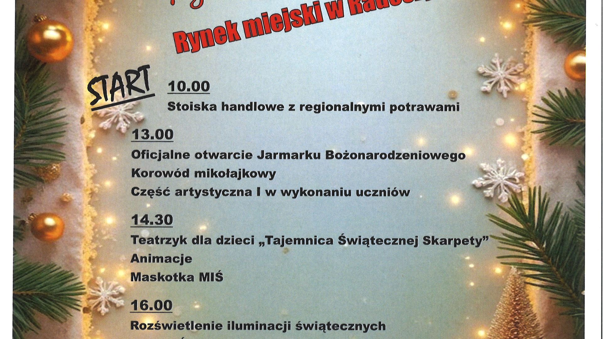 Jarmark Bożonarodzeniowy w Radoszycach