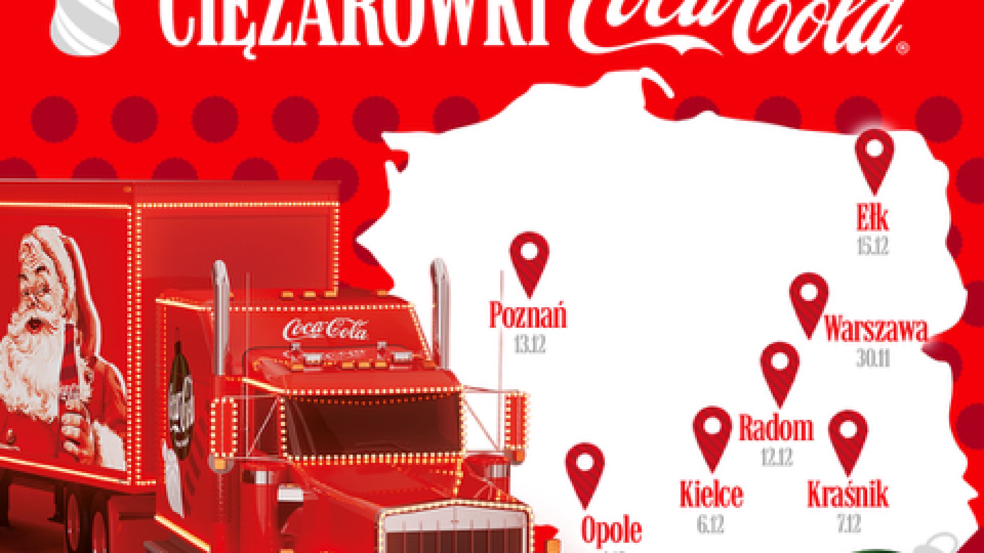 Ciężarówka Coca-Coli w Kielcach