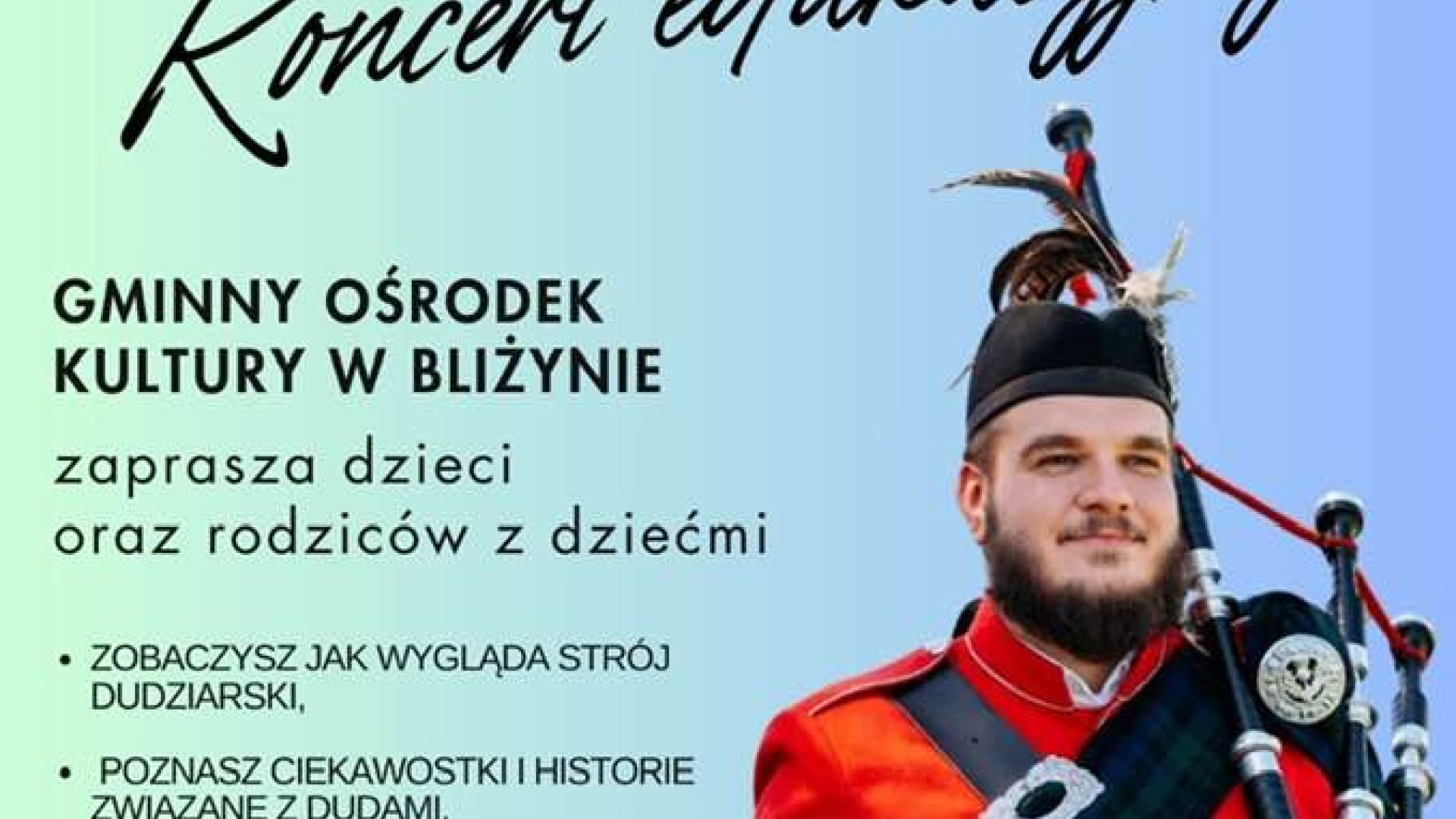 Koncert edukacyjny "Dudy, kozły, gady..." w Bliżynie