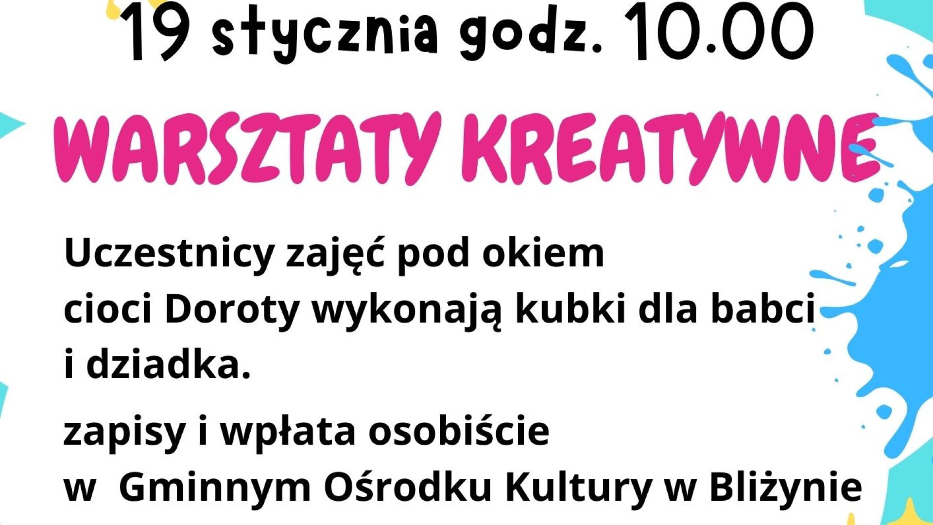 Ferie zimowe z Gminnym Ośrodkiem Kultury w Bliżynie
