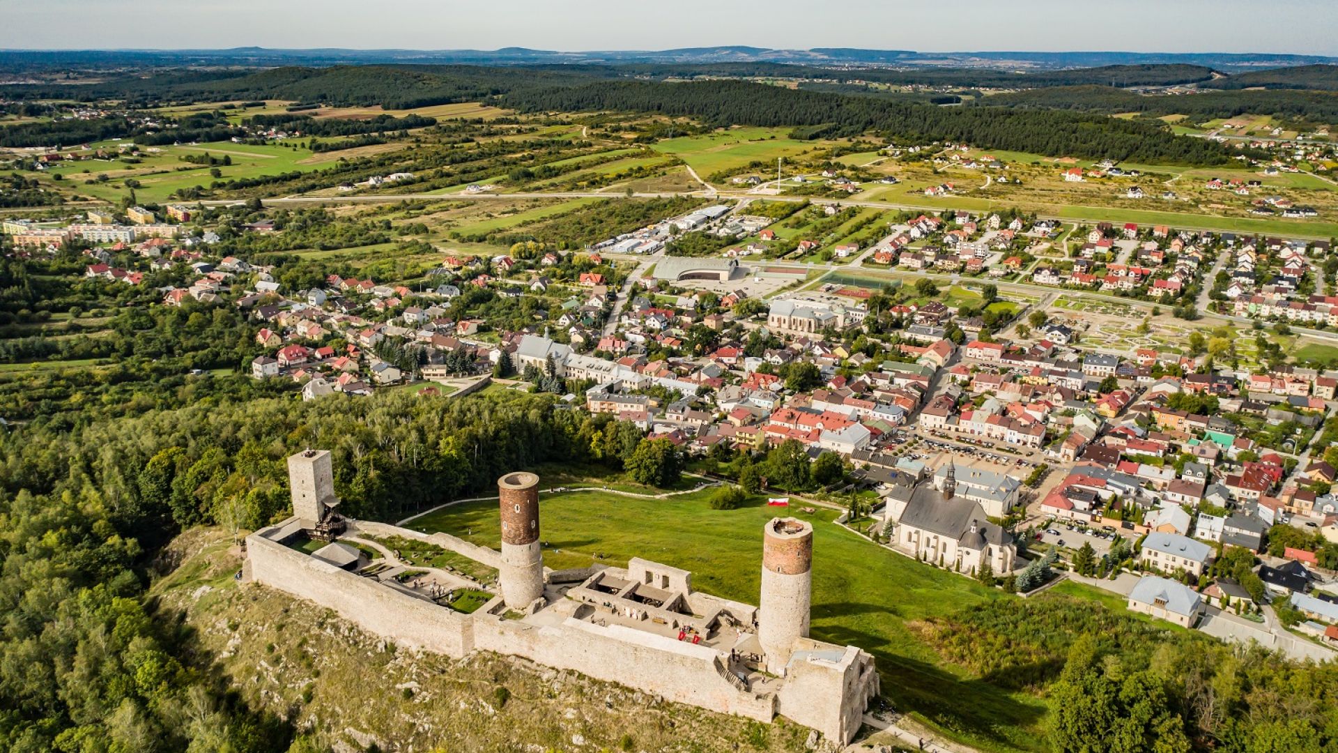 Szlak pieszy koloru czerwonego Kielce-Checiny