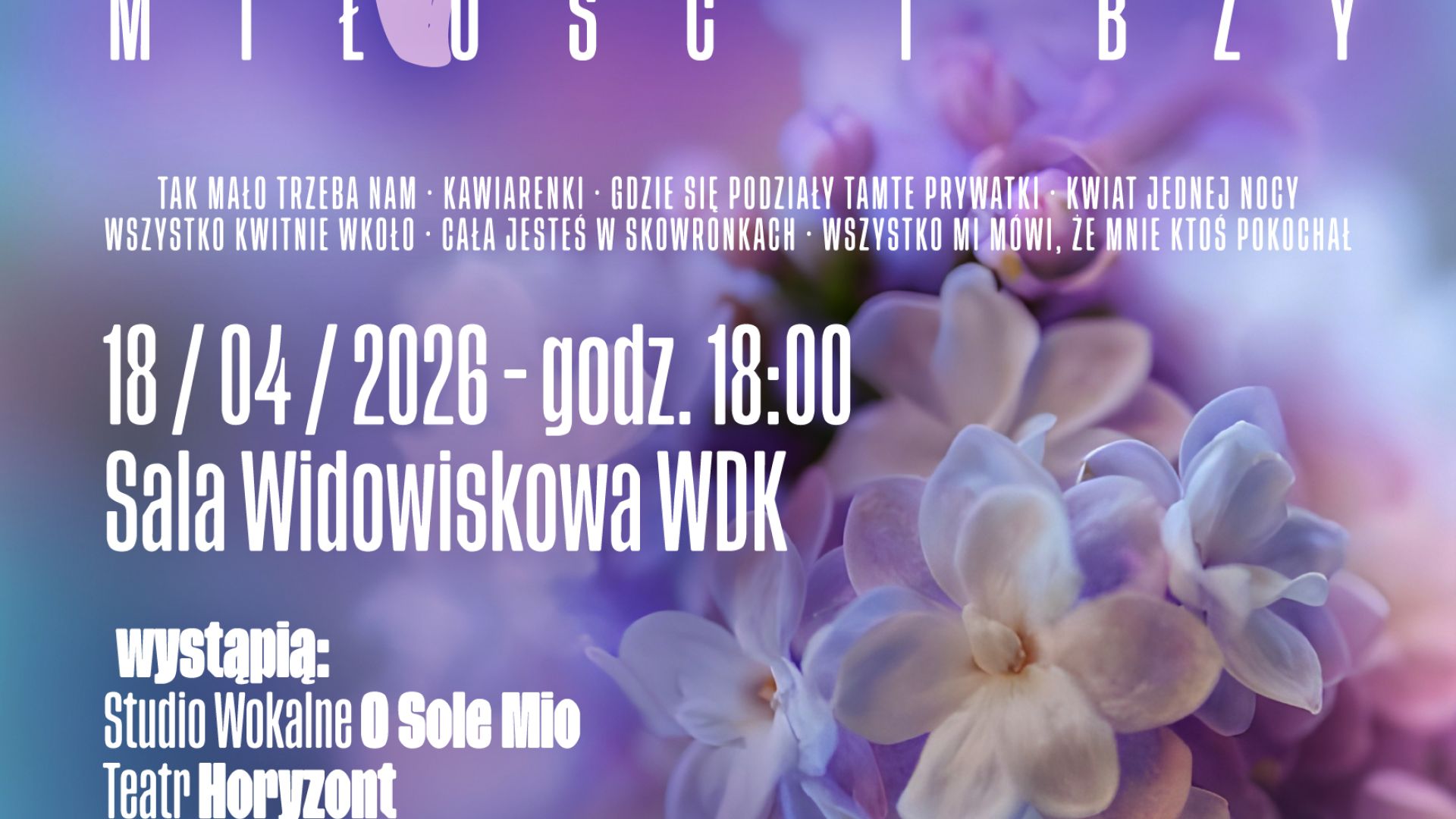 Koncert  "Wiosna, miłość i bzy" w Kielcach