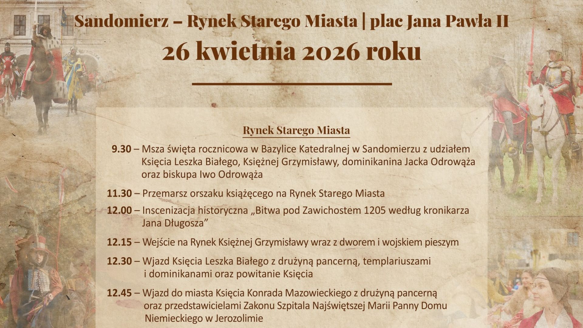 Inauguracja Sezonu Turystycznego "800-lecie pierwszej lokacji Sandomierza"