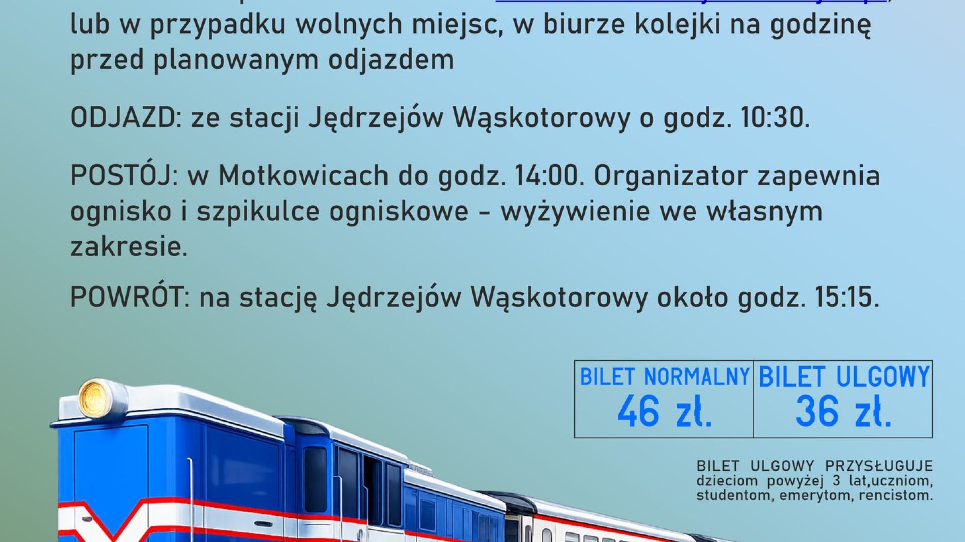 Majówka ze Świętokrzyską Kolejką Wąskotorową - Ciuchcia Ponidzie