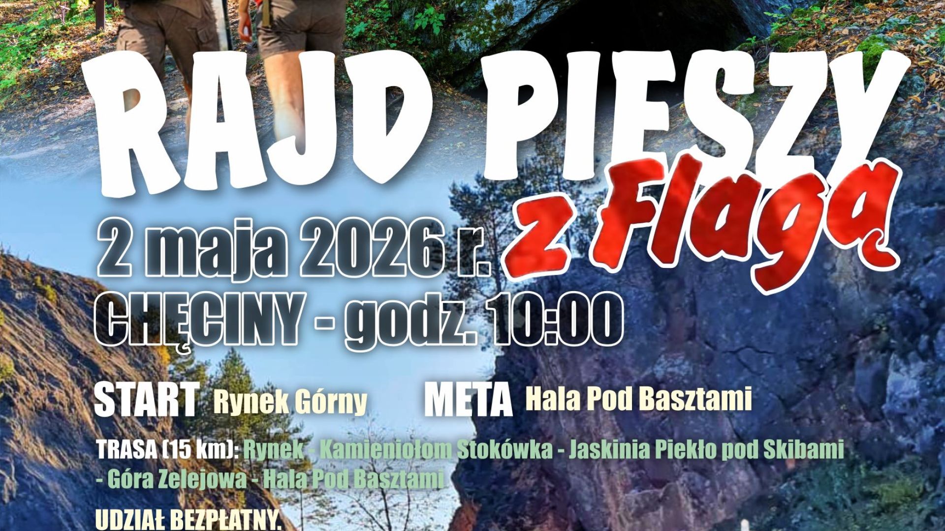 Raj pieszy z Flagą w Chęcinach - majówka