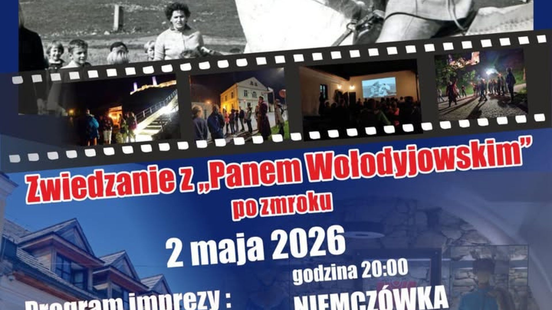 Zwiedzanie z "Panem Wołodyjowskim" po zmroku w Chęcinach - majówka