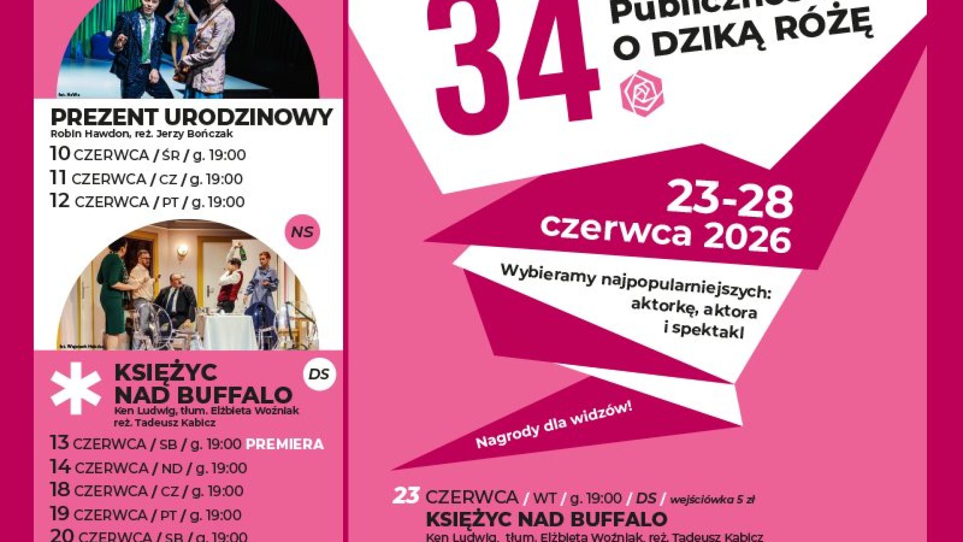 Plebiscyt o Dziką Różę w Teatrze Żeromskiego w Kielcach