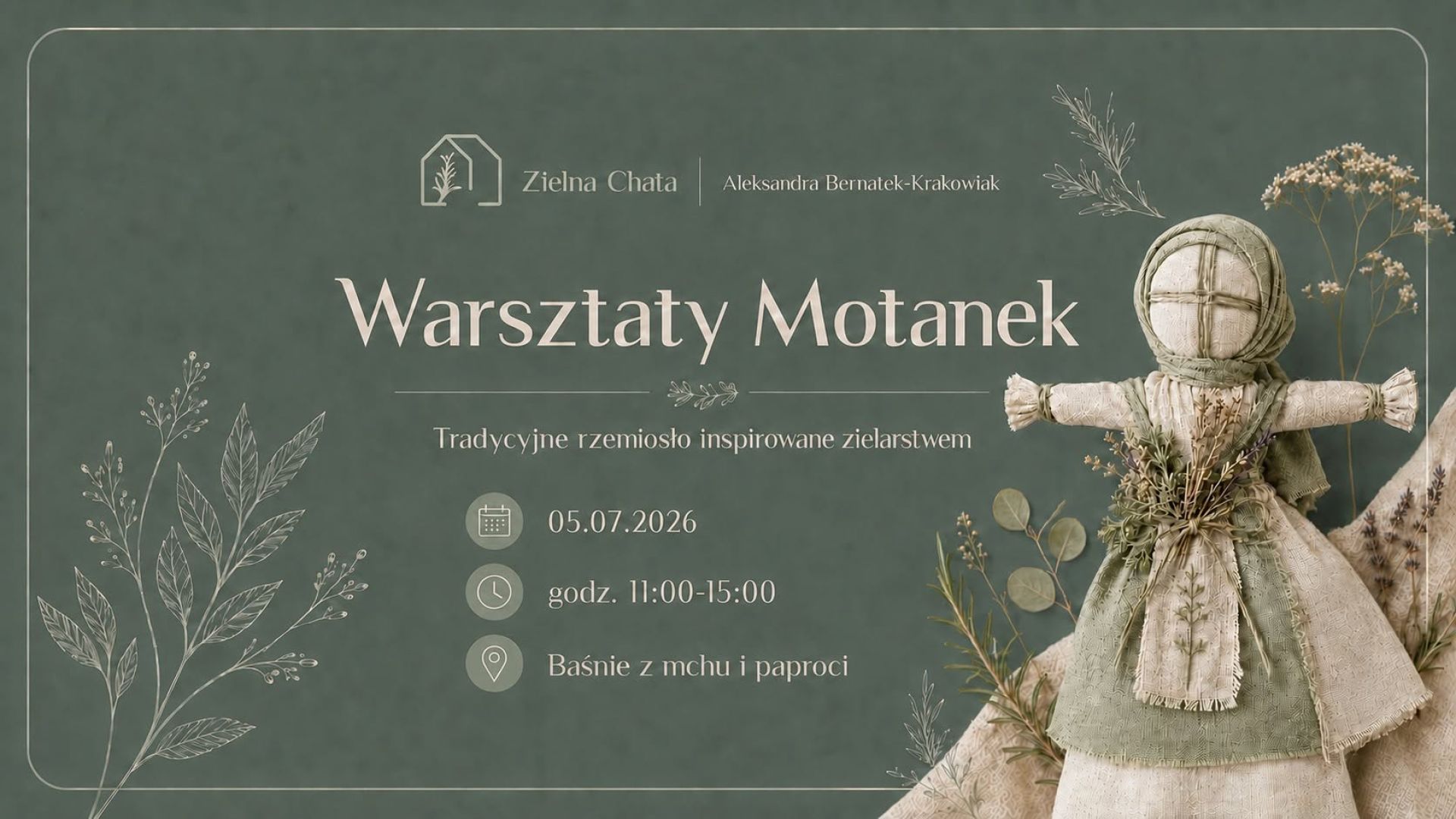 Warsztaty motanek "Tradycyjne rzemiosło inspirowane zielarstwem" w Belnie