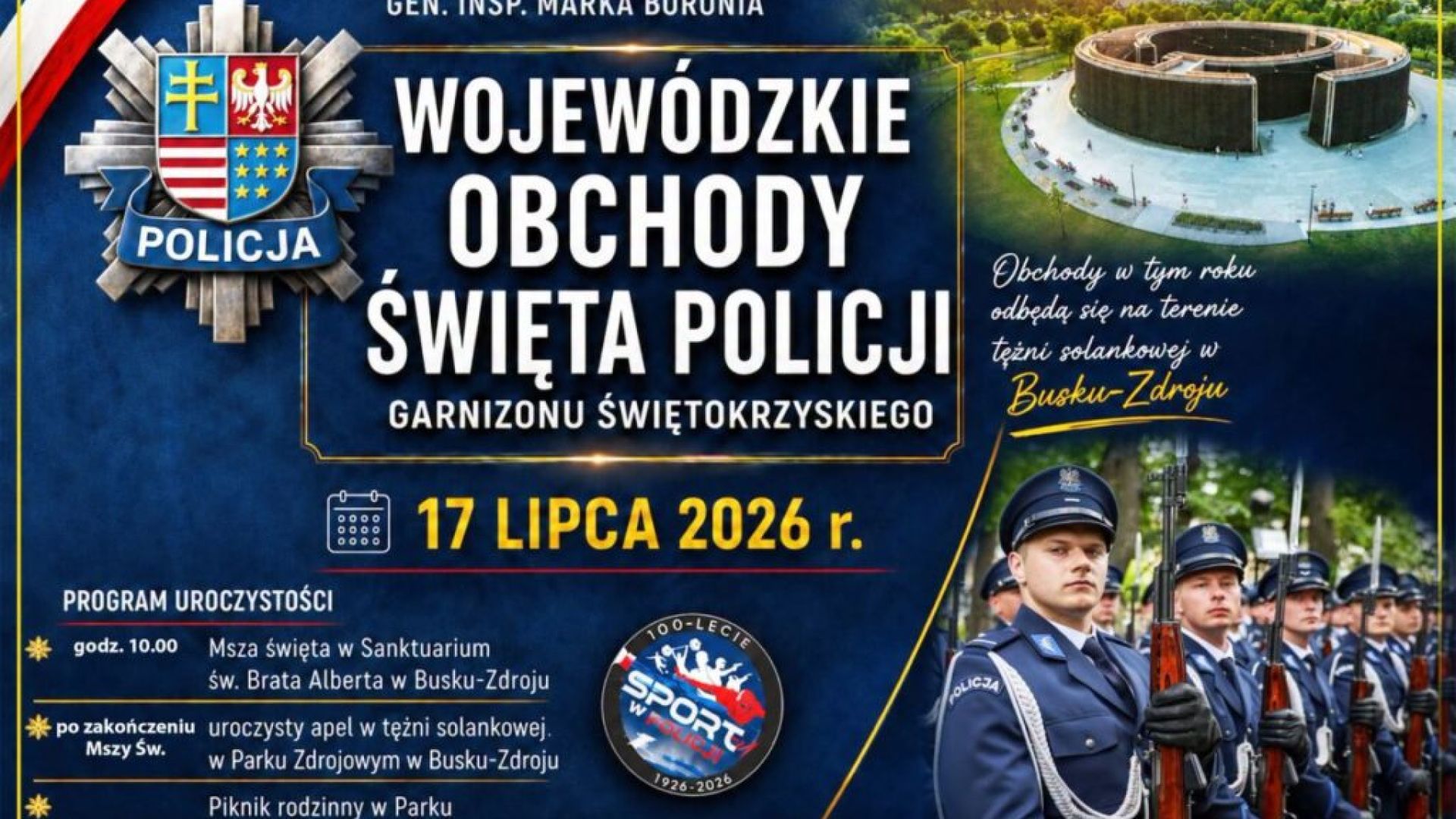 Wojewódzkie Obchody Święta Policji Garnizonu Świętokrzyskiego w Busku-Zdroju