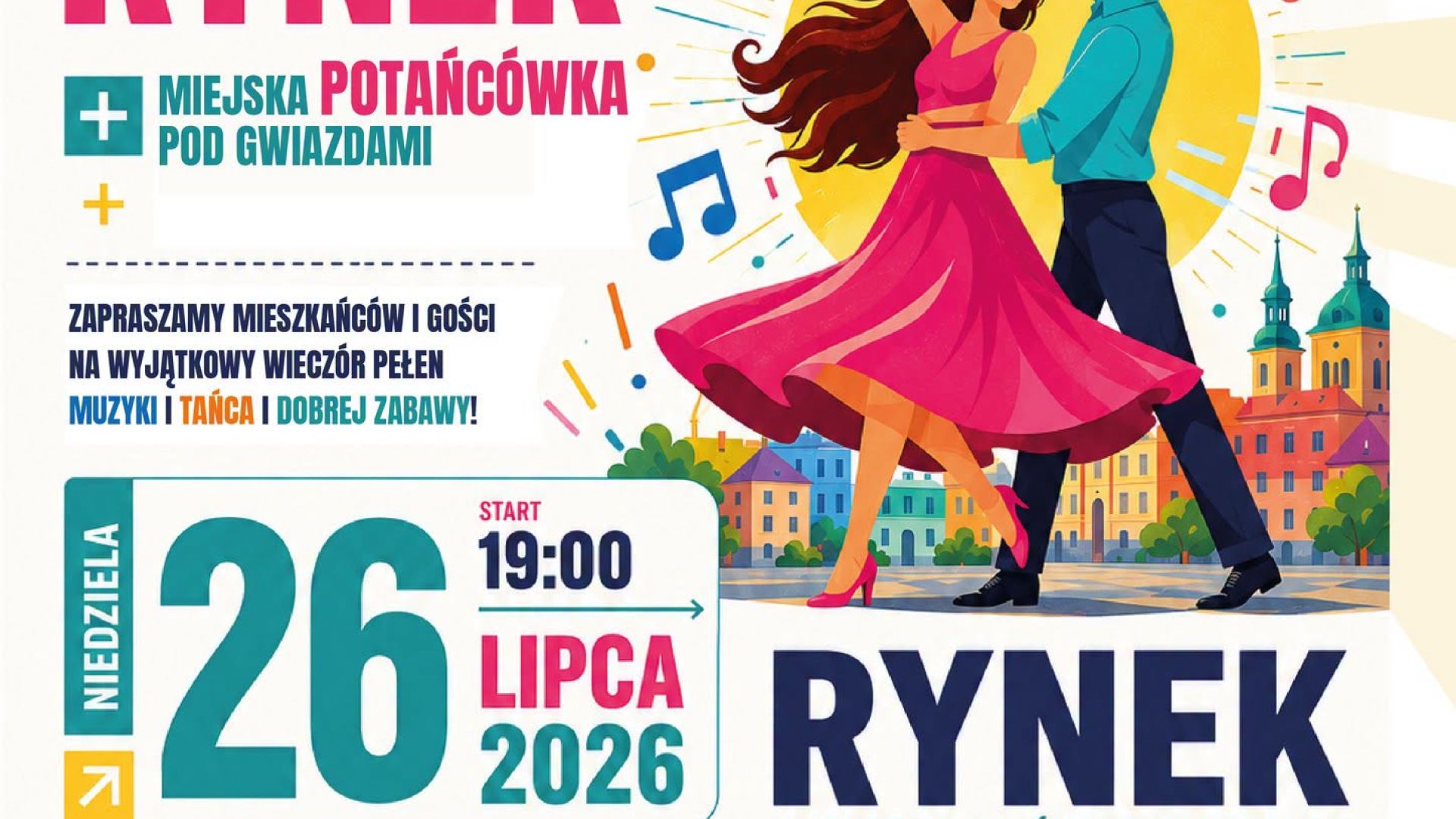 Roztańczony Rynek - Miejska Potańcówka pod Gwiazdami w Ostrowcu