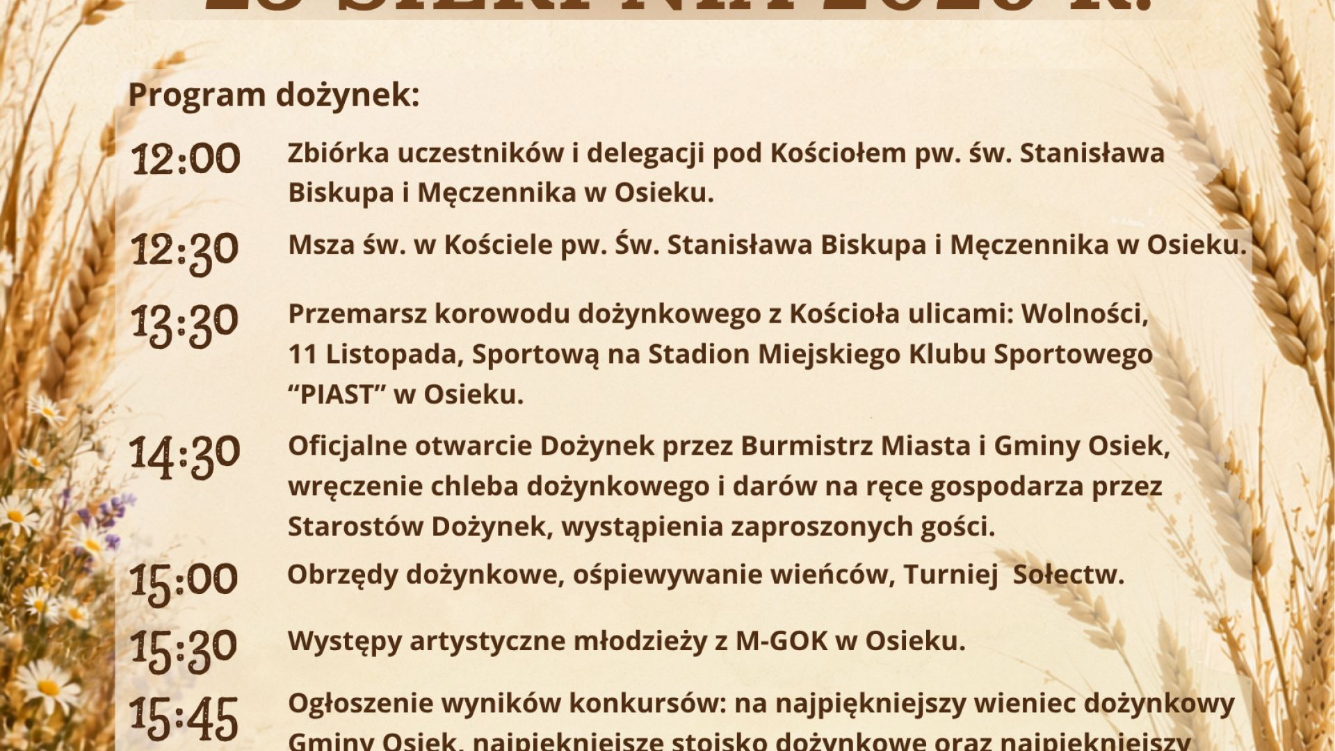 Dożynki Miejsko-Gminne w Osieku