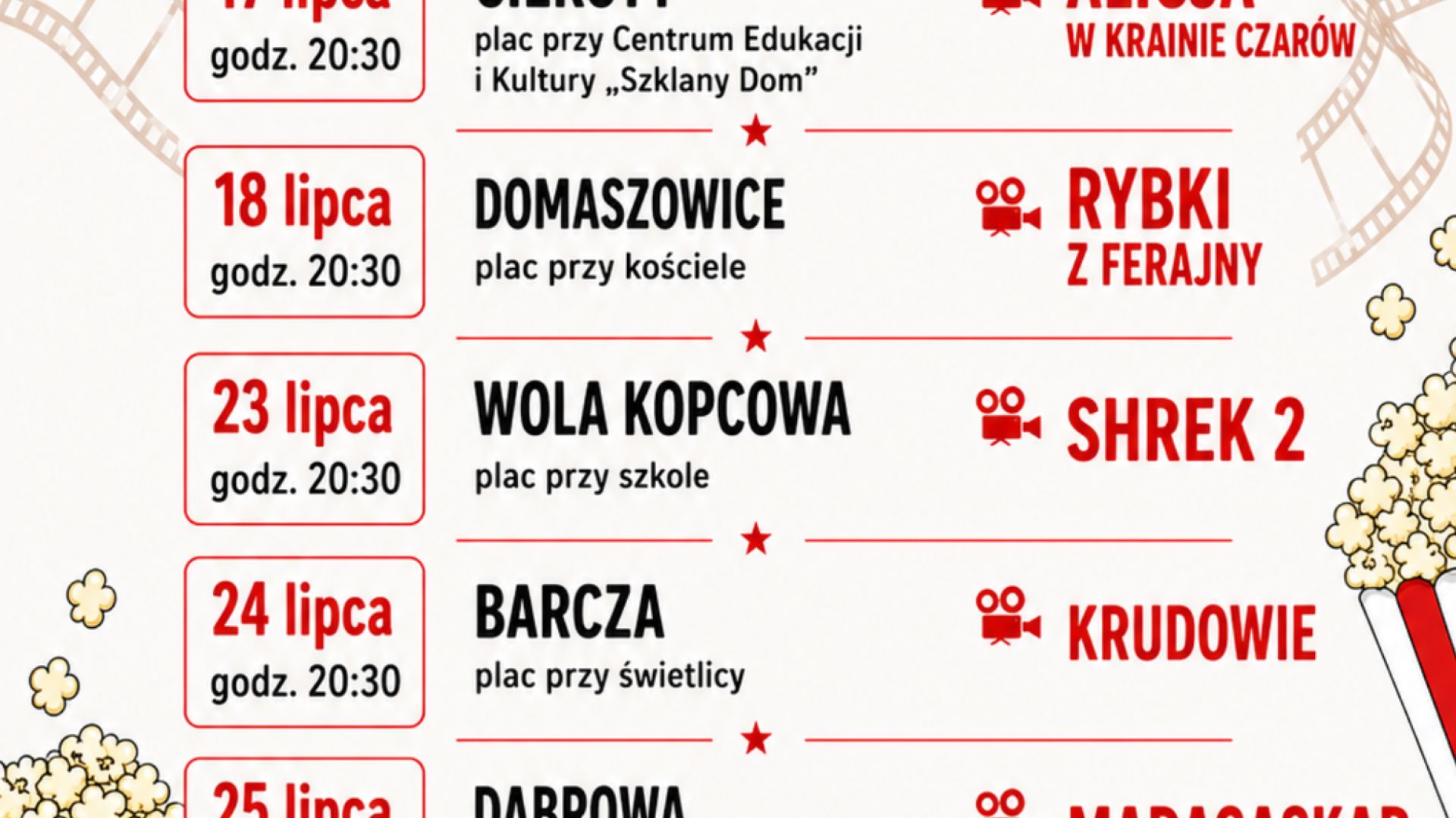 Kino Letnie w Gminie Masłów