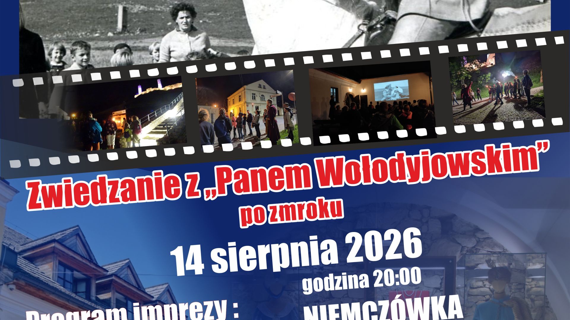 Zwiedzanie z "Panem Wołodyjowskim" po zmroku w Chęcinach