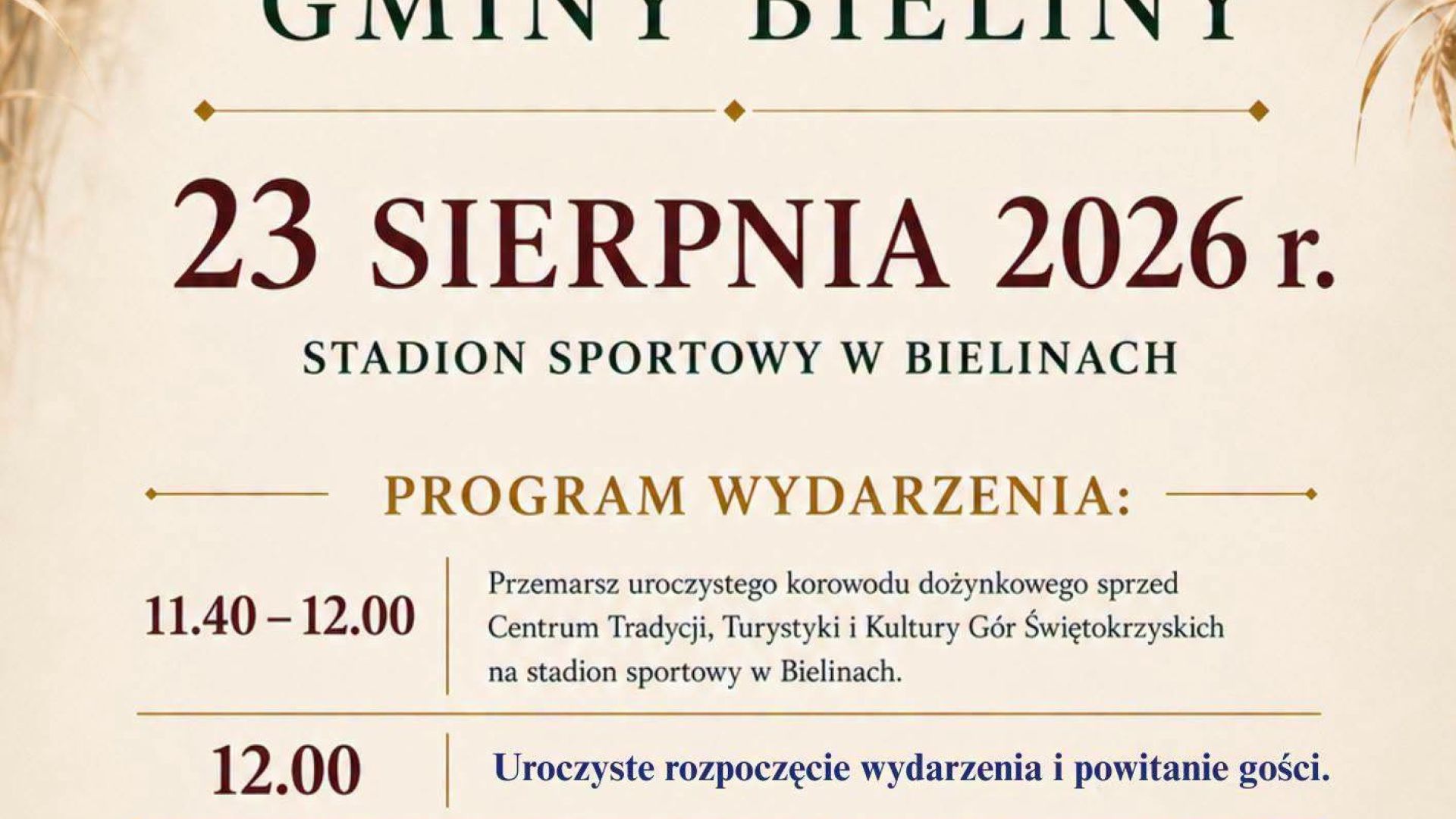 Dożynki Gminy Bieliny