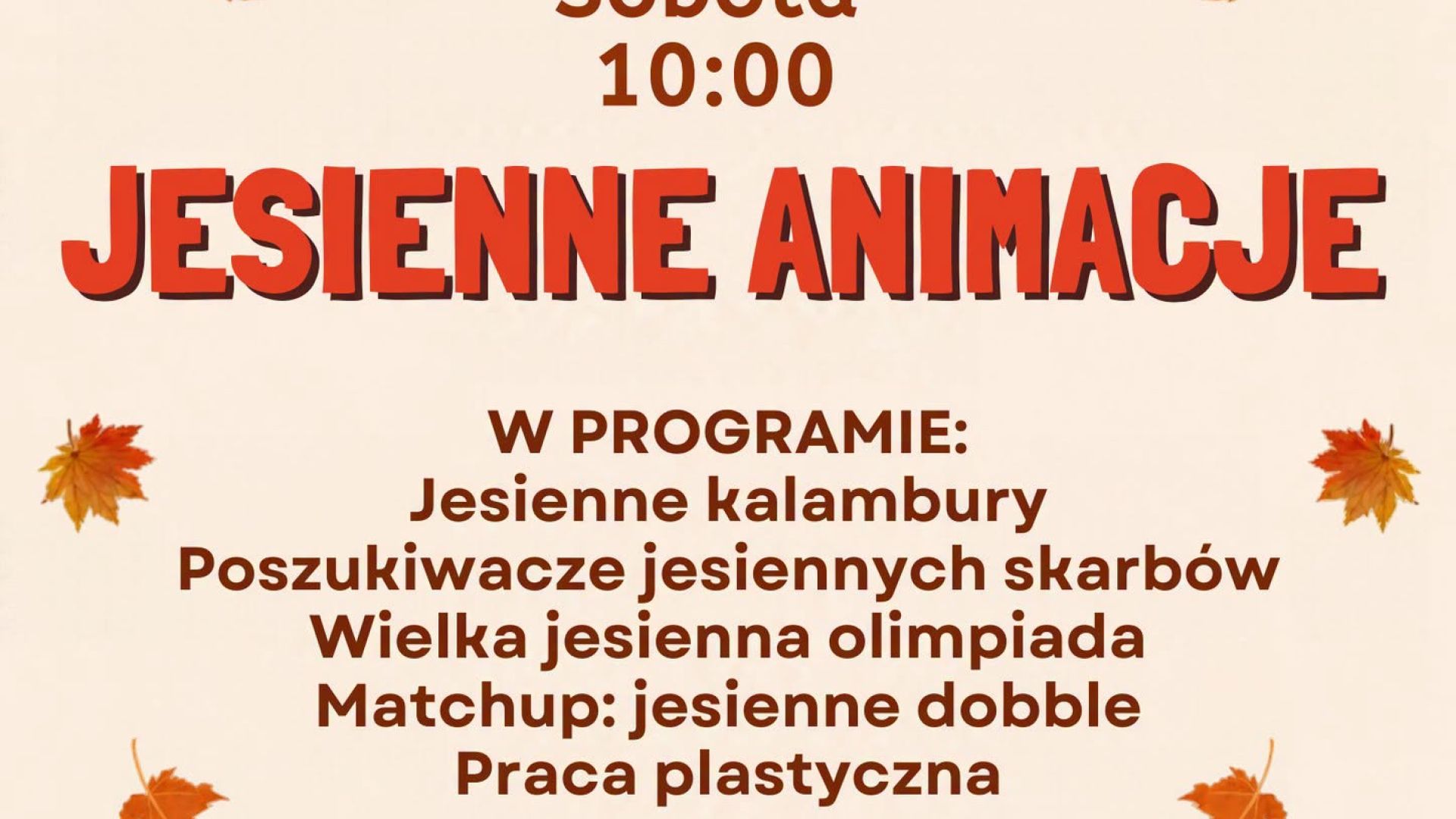 Jesienne animacje dla dzieci we Włoszczowie