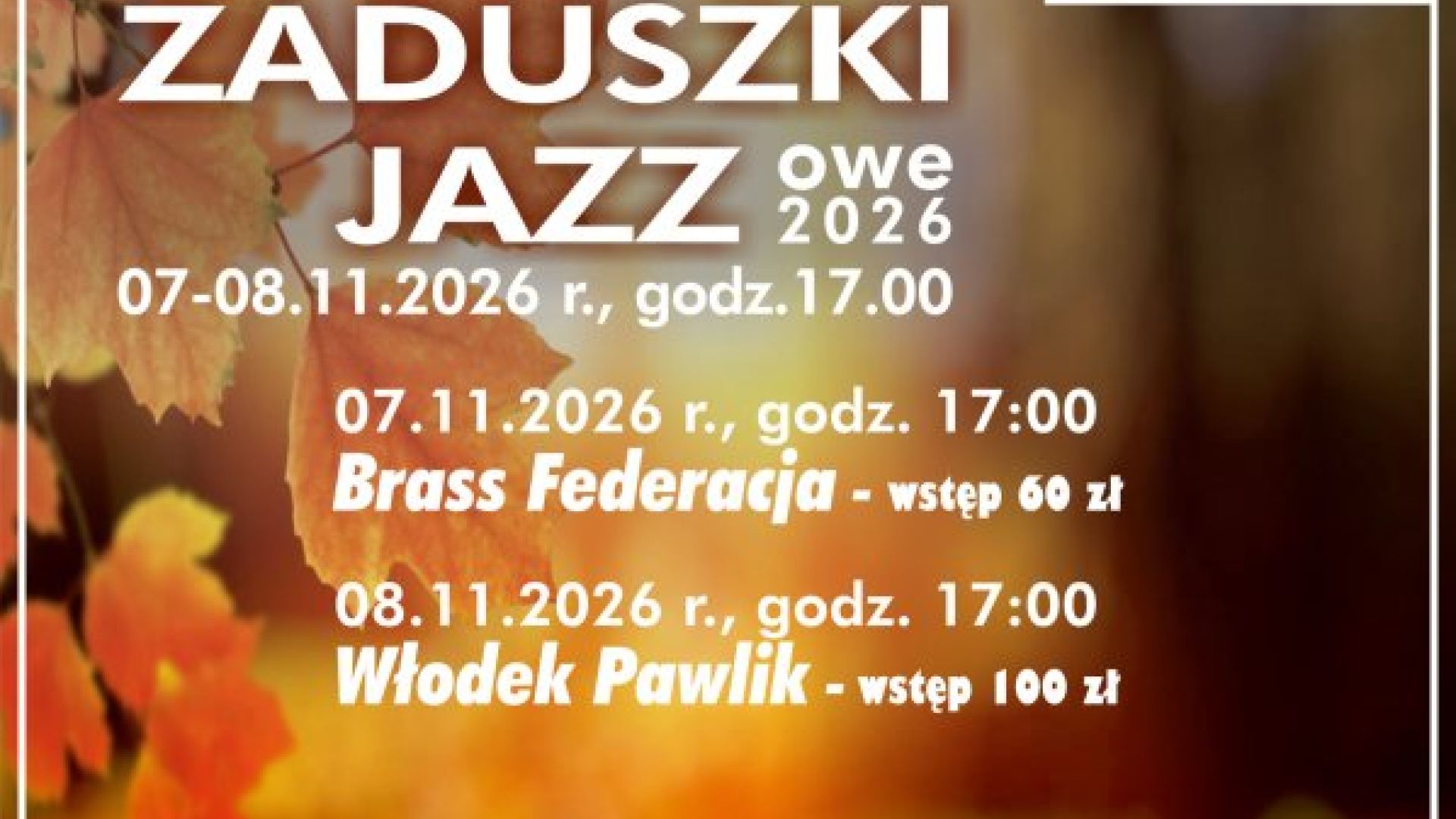 Zaduszki Jazzowe 2026 w Kielcach