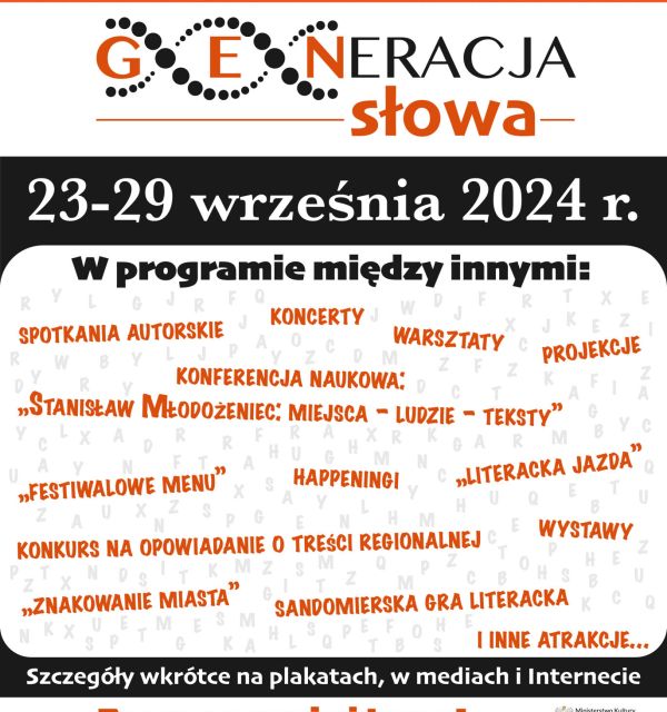 Międzypokoleniowy Festiwal Literatury "GENeracja Słowa"