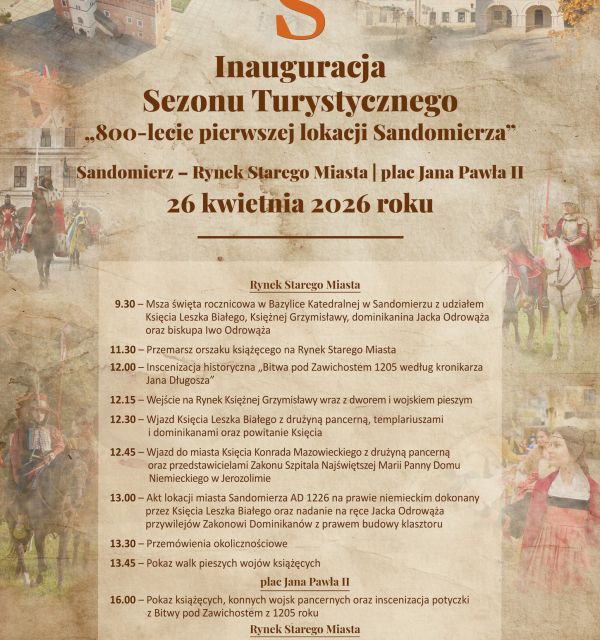 Inauguracja Sezonu Turystycznego "800-lecie pierwszej lokacji Sandomierza"