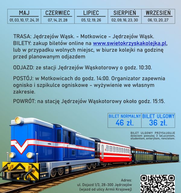 Majówka ze Świętokrzyską Kolejką Wąskotorową - Ciuchcia Ponidzie