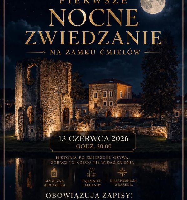 Pierwsze nocne zwiedzanie na Zamku Ćmielów