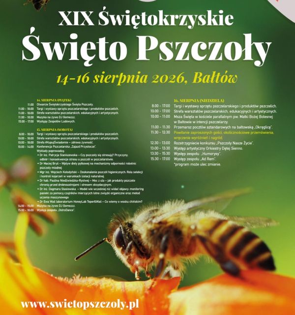 XIX Świętokrzyskie Święto Pszczoły w Bałtowie
