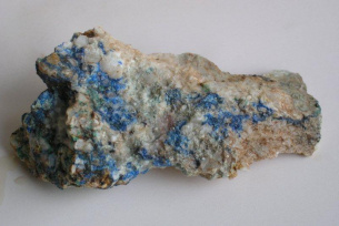 Azuryt minerał miedzi na wapieniu dewońskim Kamieniołom Ostrówka