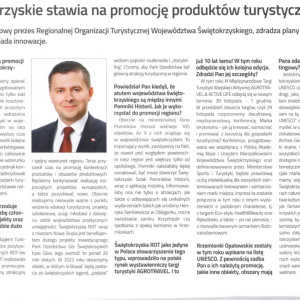 Świętokrzyskie stawia na promocję produktów turystycznych - wywiad z prezesem ROTWŚ