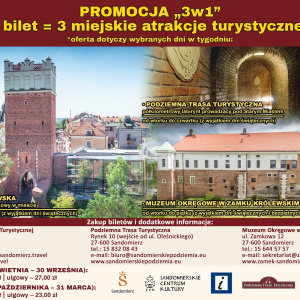 Zwiedzaj Sandomierz z biletem promocyjnym 3 w 1 !